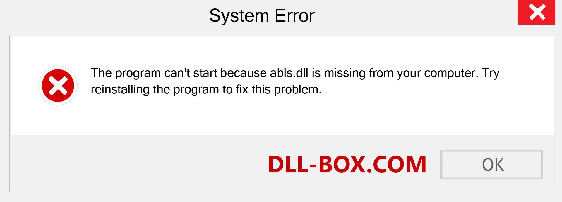  abls.dll file is missing?. Download for Windows 7, 8, 10 - Fix  abls dll Missing Error on Windows, photos, images